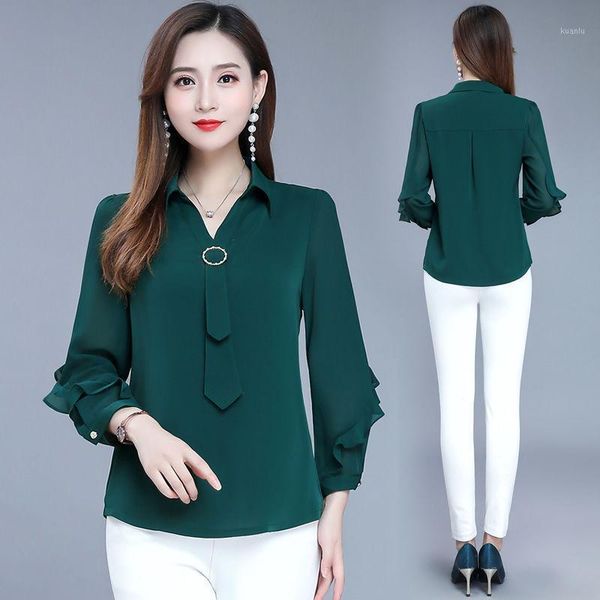 women's blouses & shirts women blouse 2021 spring clothing chiffon shirt long sleeve wear blusas ropa de mujer, White
women's blouses & shirts women blouse 2021 spring clothing chiffon shirt long sleeve wear blusas ropa de mujer, White
