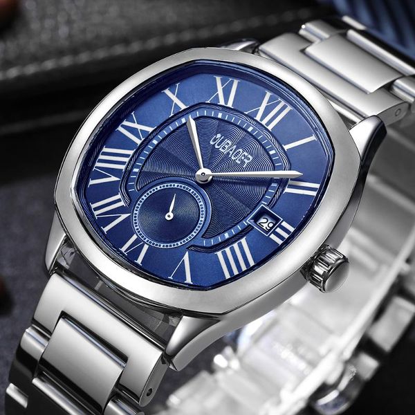wristwatches 2021 mens watches male quartz watch oubaoer stainless steel business roman numerals casual fashion gifts for mans, Slivery;brown
wristwatches 2021 mens watches male quartz watch oubaoer stainless steel business roman numerals casual fashion gifts for mans, Slivery;brown