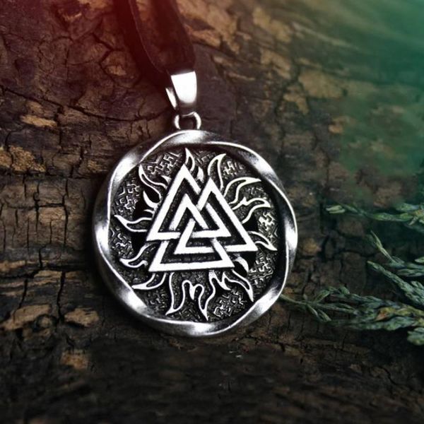 pendant necklaces vintage men's nordic viking valknut rune necklace punk 316l stainless steel amulet jewelry, Silver
pendant necklaces vintage men's nordic viking valknut rune necklace punk 316l stainless steel amulet jewelry, Silver