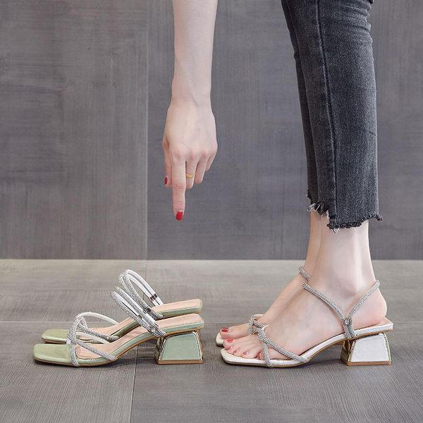 sandals rhinestone women's mid heel chunky open toe summer fashion trendy outdoor, Black
sandals rhinestone women's mid heel chunky open toe summer fashion trendy outdoor, Black