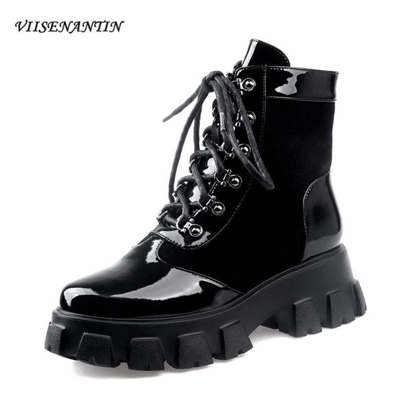 boots autumn winter fashion british style platform short ankle women's thick-soled leather handsome motorcycle, Black
boots autumn winter fashion british style platform short ankle women's thick-soled leather handsome motorcycle, Black