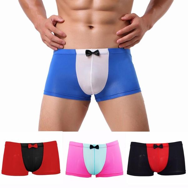 underpants men ice silk tie underwear bow breathable transparent boxer briefs panties u convex pouch shorts male ultra-thin boxershort, Black;white
underpants men ice silk tie underwear bow breathable transparent boxer briefs panties u convex pouch shorts male ultra-thin boxershort, Black;white