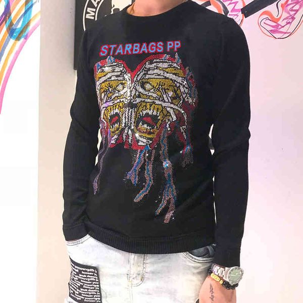 men's sweaters pp 2021 autumn/winter male-neck male crew kashmiri shirt trend bottom garnish knife, White;black
men's sweaters pp 2021 autumn/winter male-neck male crew kashmiri shirt trend bottom garnish knife, White;black