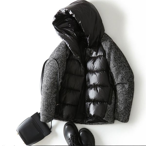 women's down coat short duck down puffer jacket loose winter female parkas snow outwear oversize short black coats 210819
women's down coat short duck down puffer jacket loose winter female parkas snow outwear oversize short black coats 210819