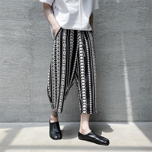striped calf-length pants for men 2021 summer loose casual harem pant harajuku hip hop streetwear fashion male jogger men's, Black
striped calf-length pants for men 2021 summer loose casual harem pant harajuku hip hop streetwear fashion male jogger men's, Black