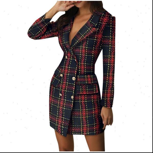 Fashion Women Womens Dresses Suit Plaid Blazer Dress Double Breasted Pattern Sexy Slim Color Block Spring Clothing, Black;gray
Fashion Women Womens Dresses Suit Plaid Blazer Dress Double Breasted Pattern Sexy Slim Color Block Spring Clothing, Black;gray