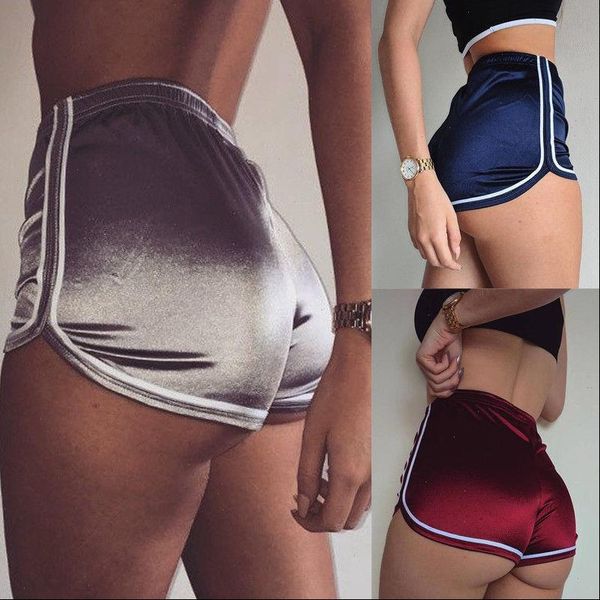 women short satin silk elastic high waist running sports shorts gym workout casual waistband, White;black
women short satin silk elastic high waist running sports shorts gym workout casual waistband, White;black