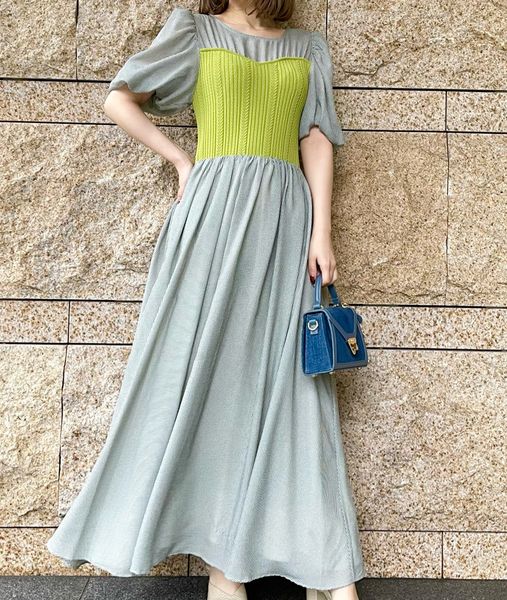 temperament party club dress summer elegant puff sleeve knit patchwork dresses for women high waist silm vestido feminino 210514, Black;gray
temperament party club dress summer elegant puff sleeve knit patchwork dresses for women high waist silm vestido feminino 210514, Black;gray