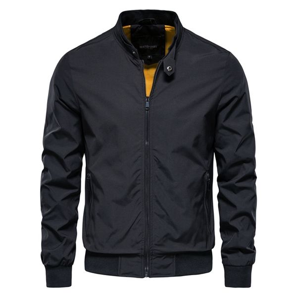 aiopeson solid color baseball jacket men casual stand collar bomber mens jackets autumn slim fit jackets for men 210923, Black;brown
aiopeson solid color baseball jacket men casual stand collar bomber mens jackets autumn slim fit jackets for men 210923, Black;brown