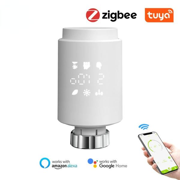 smart home control tuya zigbee radiator actuator trv programmable thermostatic valve temperature controller support alexa google app
smart home control tuya zigbee radiator actuator trv programmable thermostatic valve temperature controller support alexa google app