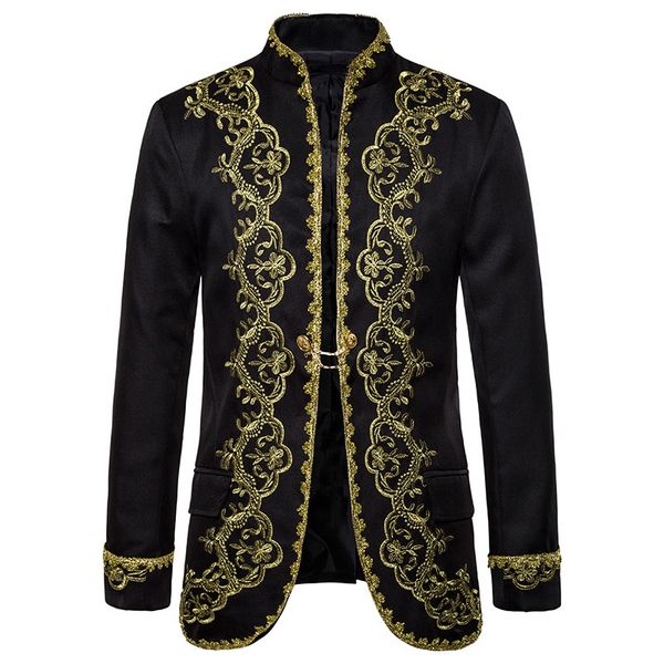 men's suits & blazers pyjtrl european male gold inlaid black and white dress operates stage performance cp76, White;black
men's suits & blazers pyjtrl european male gold inlaid black and white dress operates stage performance cp76, White;black