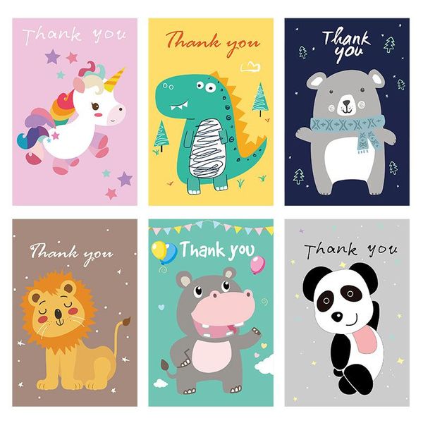 greeting cards thank you card 6 creative cute cartoon animal children's holiday birthday message with envelopes
greeting cards thank you card 6 creative cute cartoon animal children's holiday birthday message with envelopes