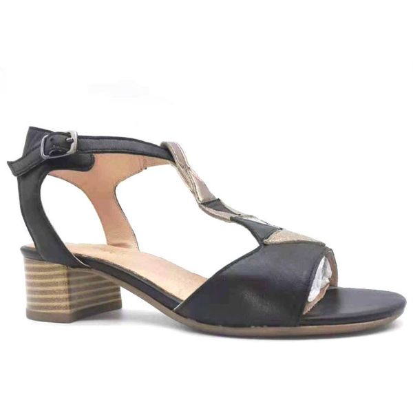 dress shoes women sandals shoe mix color spring summer fashion ankle strap genuine leather chaussures femmes de luxe marque, Black 
dress shoes women sandals shoe mix color spring summer fashion ankle strap genuine leather chaussures femmes de luxe marque, Black
