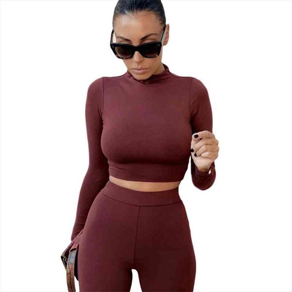 2-pcs long sleeve fashion sportswear womens pants solid color elastic crop tight-fitting pant outfit set, White
2-pcs long sleeve fashion sportswear womens pants solid color elastic crop tight-fitting pant outfit set, White
