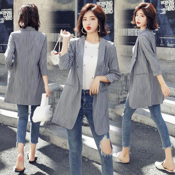 women's jackets gray stripes small suit coat 2021 spring/autumn clothing style graceful leisure suit1, Black;brown
women's jackets gray stripes small suit coat 2021 spring/autumn clothing style graceful leisure suit1, Black;brown