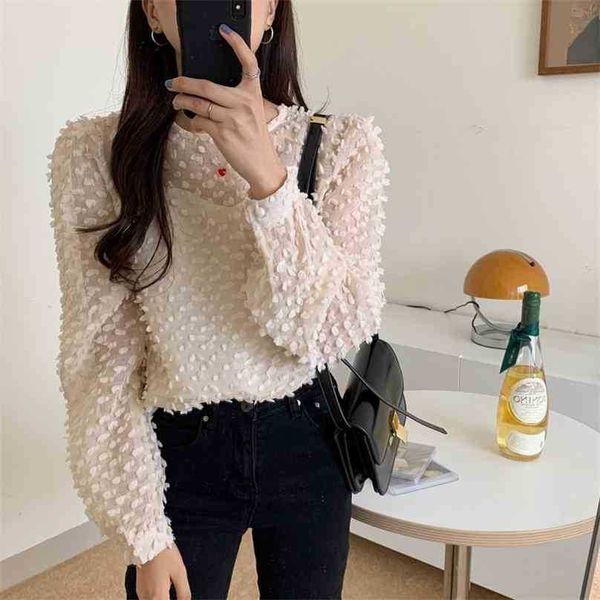 sweet elegance o-neck stylish slim design chic all match office lady women blouses slightly shirt 210525, White
sweet elegance o-neck stylish slim design chic all match office lady women blouses slightly shirt 210525, White