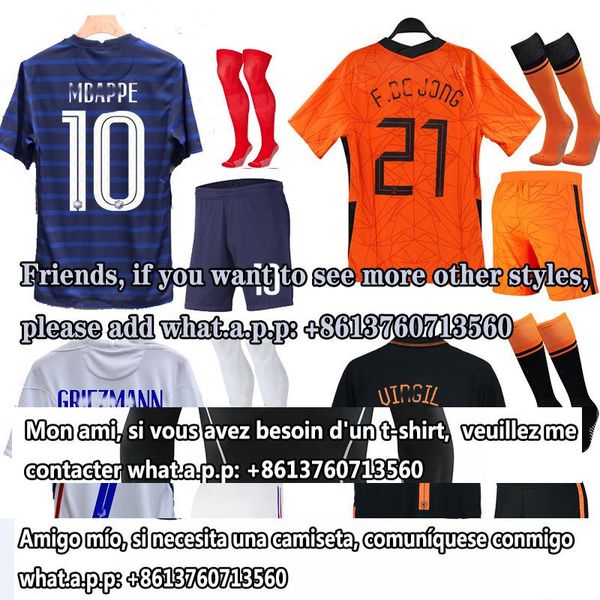 men's t-shirts team soccer jersey france kids 2021 child boys and men clothing kit mbappe griezmann, White;black
men's t-shirts team soccer jersey france kids 2021 child boys and men clothing kit mbappe griezmann, White;black