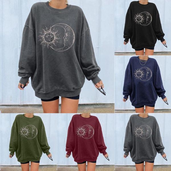 women's hoodies & sweatshirts jaycosin 2021 fall fashion sun printing long sleeve thin casual o-neck loose pullover sudaderas, Black
women's hoodies & sweatshirts jaycosin 2021 fall fashion sun printing long sleeve thin casual o-neck loose pullover sudaderas, Black