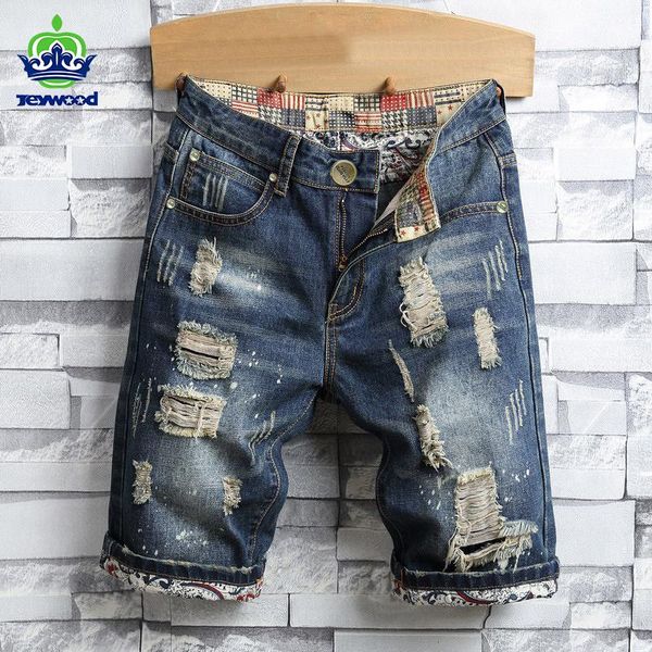 summer men's hole denim shorts men fashion casual straight fit ripped retro biker style short jeans male brand clothing 40, Blue
summer men's hole denim shorts men fashion casual straight fit ripped retro biker style short jeans male brand clothing 40, Blue