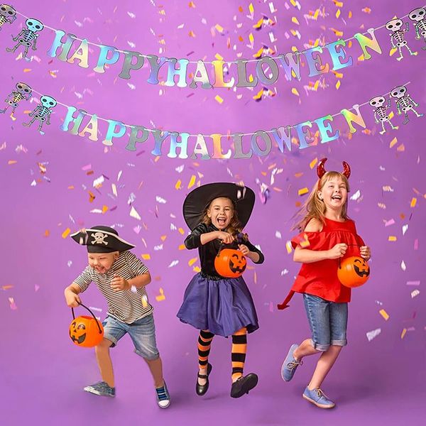 party decoration halloween banner colorful bunting garland for home
party decoration halloween banner colorful bunting garland for home