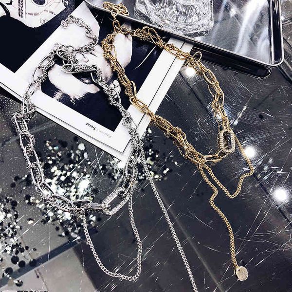 multilayer crystal pendant necklace for women alloy clavicle chain choker gold jewelry fashion accessories retail link, Silver
multilayer crystal pendant necklace for women alloy clavicle chain choker gold jewelry fashion accessories retail link, Silver