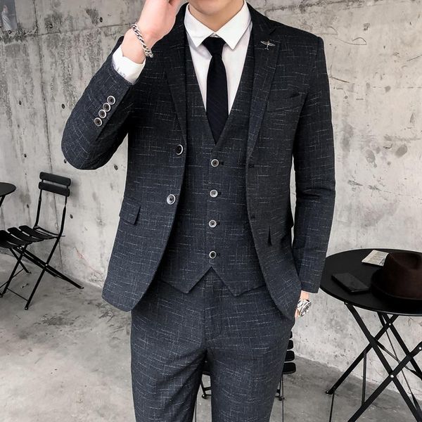 men's suits & blazers ( jacket + pants vest ) slim fit male blazer wedding groom tuxedos men suit solid color mens 3 piece luxury, White;black
men's suits & blazers ( jacket + pants vest ) slim fit male blazer wedding groom tuxedos men suit solid color mens 3 piece luxury, White;black