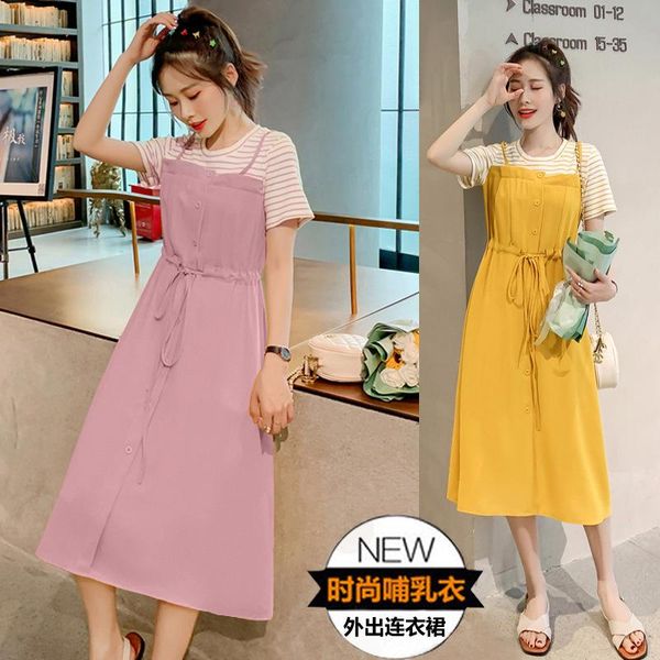 summer maternity nursing dress short sleeved slim ties waist false two piece breastfeeding clothes for pregnant women pregnancy dresses, White
summer maternity nursing dress short sleeved slim ties waist false two piece breastfeeding clothes for pregnant women pregnancy dresses, White