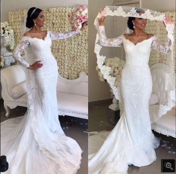 robe de mariage 2021 white tulle mermaid wedding dress beaded lace appliques long sleeve v neckline elegant bridal gowns court train bride d
robe de mariage 2021 white tulle mermaid wedding dress beaded lace appliques long sleeve v neckline elegant bridal gowns court train bride d