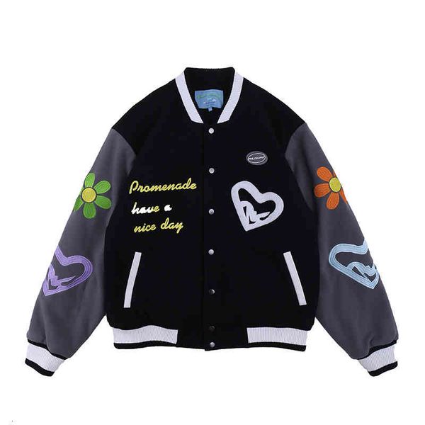 men's jackets autumn and winter fashion brand guochaoxi love series embroidered baseball jacket men 0m27, Black;brown
men's jackets autumn and winter fashion brand guochaoxi love series embroidered baseball jacket men 0m27, Black;brown