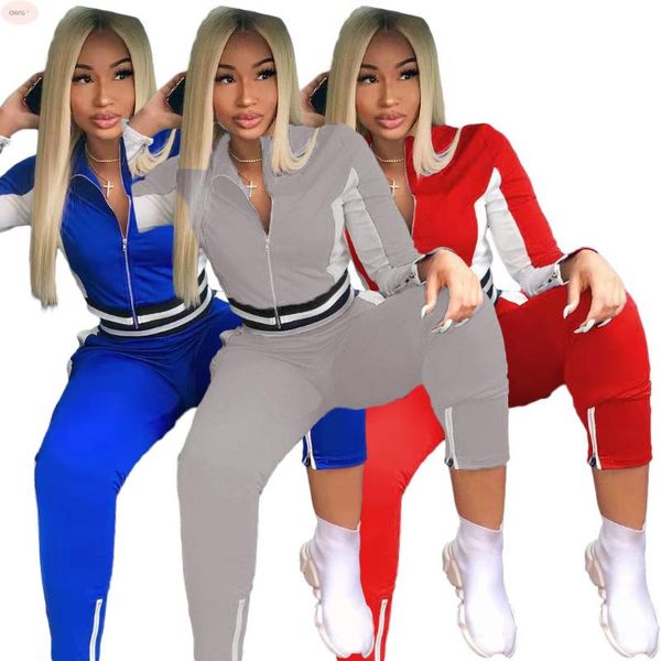 women's two piece pants h8081 european and american clothing autumn style solid color stitching trousers slits zipper casual two-piece, White
women's two piece pants h8081 european and american clothing autumn style solid color stitching trousers slits zipper casual two-piece, White