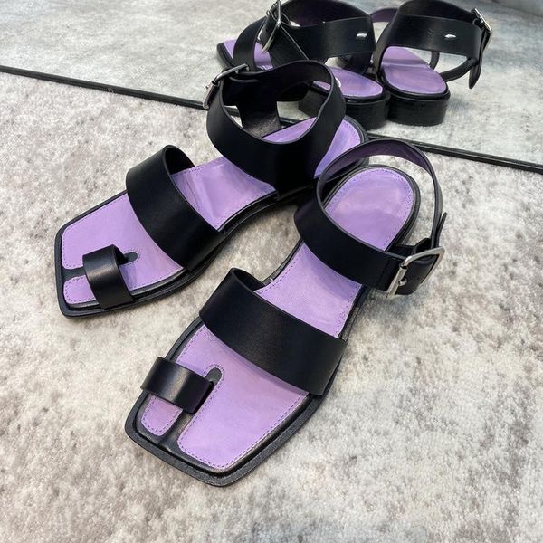 purple sandals women split toe gladiator sandalias mujer 2021 summer leather band roman beach shoes clip flat, Black
purple sandals women split toe gladiator sandalias mujer 2021 summer leather band roman beach shoes clip flat, Black