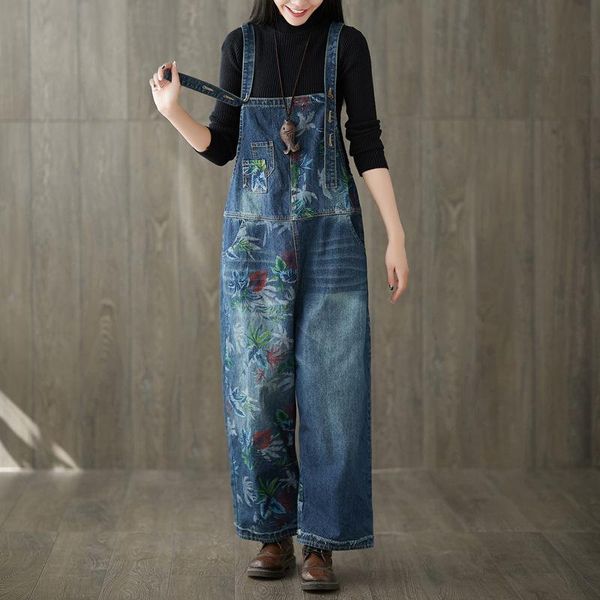 women's jumpsuits & rompers women wide leg suspenders bib jean vintage printed denim overalls big size bleached drop crotch pants, Black;white
women's jumpsuits & rompers women wide leg suspenders bib jean vintage printed denim overalls big size bleached drop crotch pants, Black;white