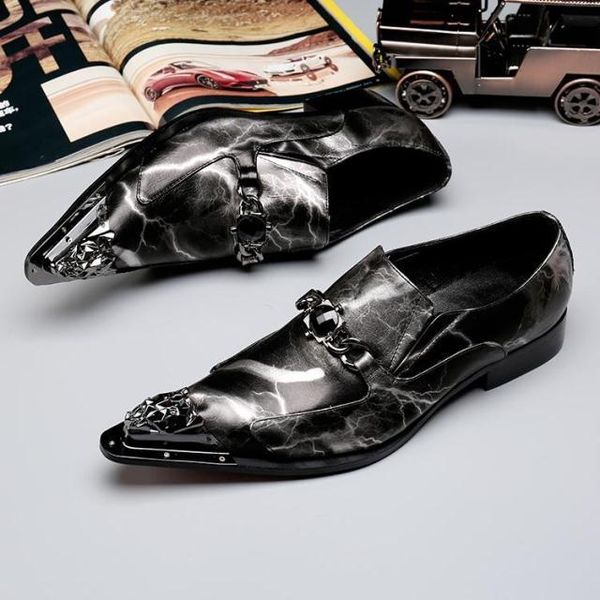 dress shoes italian men shadow genuine leather luxury fashion groom wedding oxford metal toes slip-on, Black
dress shoes italian men shadow genuine leather luxury fashion groom wedding oxford metal toes slip-on, Black