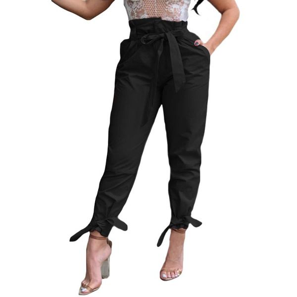 women's pants & capris women high waist bow-knot bandage loose trousers solid color casual womyh0007, Black;white
women's pants & capris women high waist bow-knot bandage loose trousers solid color casual womyh0007, Black;white