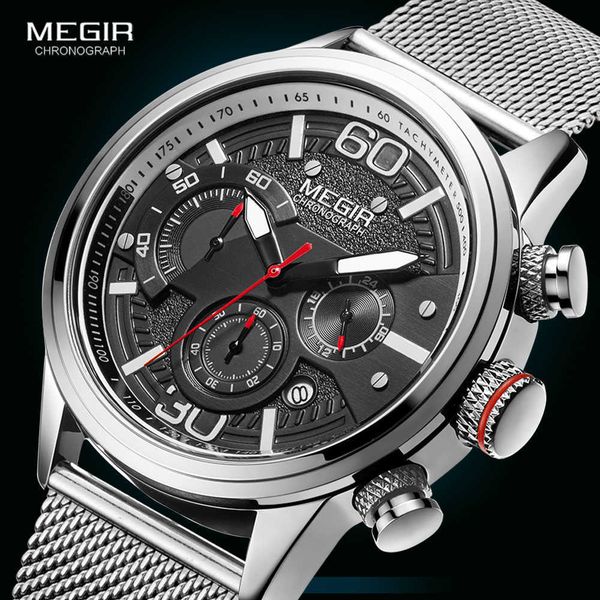 megir fashion mens watches luxury brand quartz watch military sport mesh strap waterproof wrist men relogios 210728, Slivery;brown
megir fashion mens watches luxury brand quartz watch military sport mesh strap waterproof wrist men relogios 210728, Slivery;brown