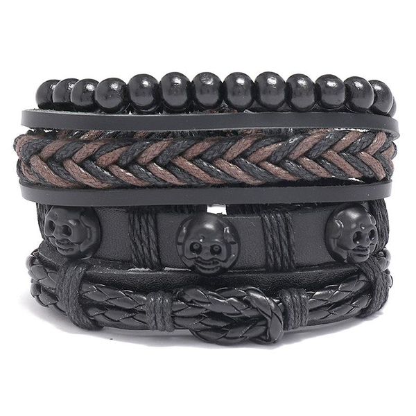 bangle jessingshow 4pcs/ set braided wrap leather bracelets for men women vintage wooden beads ethnic tribal wristbands bracelet gift, Black
bangle jessingshow 4pcs/ set braided wrap leather bracelets for men women vintage wooden beads ethnic tribal wristbands bracelet gift, Black