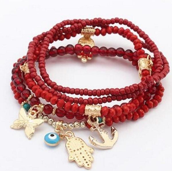 charm bracelets lucky kabbalah fatima hamsa hand blue evil eye charms bangles multilayer beads turkish pulseras for women, Golden;silver
charm bracelets lucky kabbalah fatima hamsa hand blue evil eye charms bangles multilayer beads turkish pulseras for women, Golden;silver