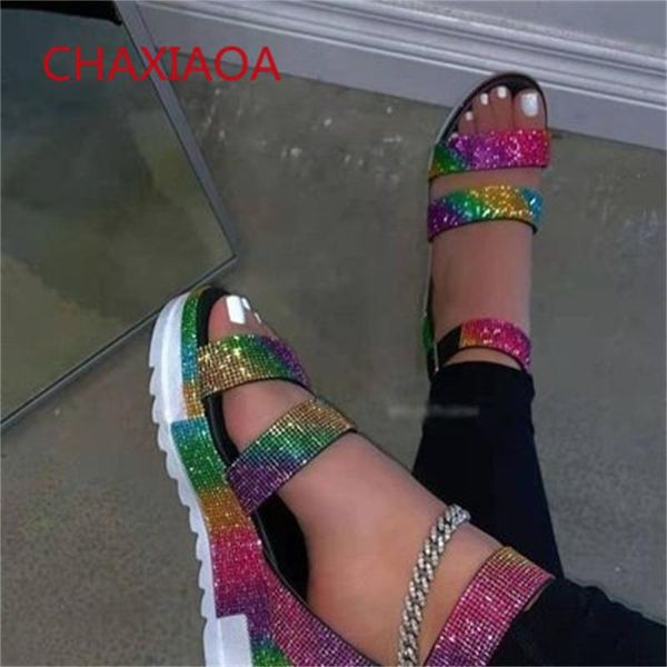 sandals chaxiaoa luxury crystal women's platform open toe buckle strap ladies summer flats heels shoes woman gladiator sandas, Black
sandals chaxiaoa luxury crystal women's platform open toe buckle strap ladies summer flats heels shoes woman gladiator sandas, Black