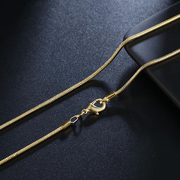 chains 18k gold 2mm classic round snake chain necklace ladies men engagement wedding fashion charm jewelry party gift, Silver
chains 18k gold 2mm classic round snake chain necklace ladies men engagement wedding fashion charm jewelry party gift, Silver
