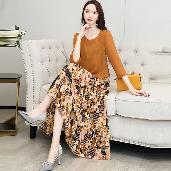 female printing set of two parts spring elegant floral skirt elastic waistline girls'shirt shreds outfit r353 aarz, Black
female printing set of two parts spring elegant floral skirt elastic waistline girls'shirt shreds outfit r353 aarz, Black