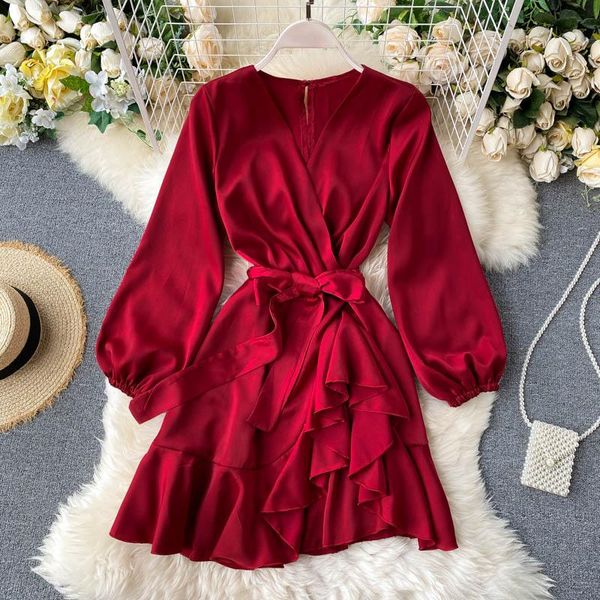 casual dresses autumn solid ol women office lady y2k irregularity party dress fashion vintage vestidos clothes wear d581, Black;gray
casual dresses autumn solid ol women office lady y2k irregularity party dress fashion vintage vestidos clothes wear d581, Black;gray
