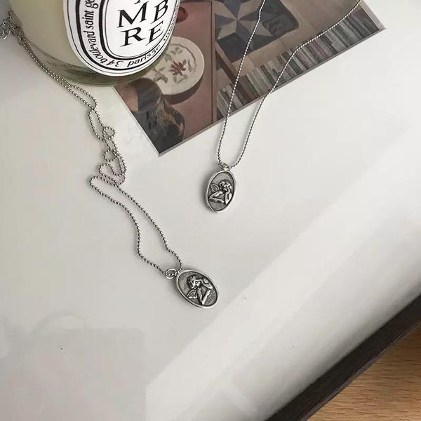 pendant necklaces 2021 s925 silver coin necklace couple female geometric ellipse simple retro angel personality jewelry festival gift
pendant necklaces 2021 s925 silver coin necklace couple female geometric ellipse simple retro angel personality jewelry festival gift