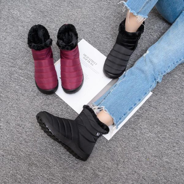boots snow women winter shoes warm plush ankle female slip on flat casual 2021 faux fur waterproof footwear 35-43, Black
boots snow women winter shoes warm plush ankle female slip on flat casual 2021 faux fur waterproof footwear 35-43, Black