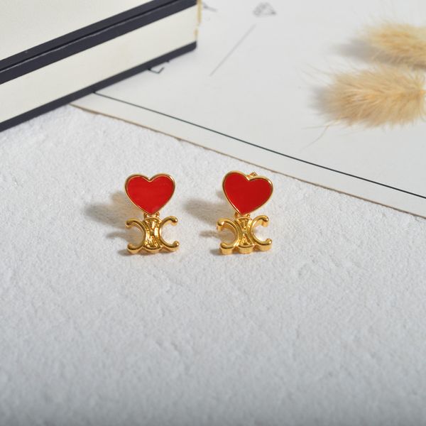 design jewelry red love earrings the arc is fashionable and versatile, Golden
design jewelry red love earrings the arc is fashionable and versatile, Golden