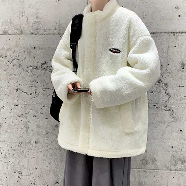 hybskr winter warm stand collar men lamb woolen coats harajuku pattern male oversized paraks 5xl man casual jackets outwear 211122, Black
hybskr winter warm stand collar men lamb woolen coats harajuku pattern male oversized paraks 5xl man casual jackets outwear 211122, Black