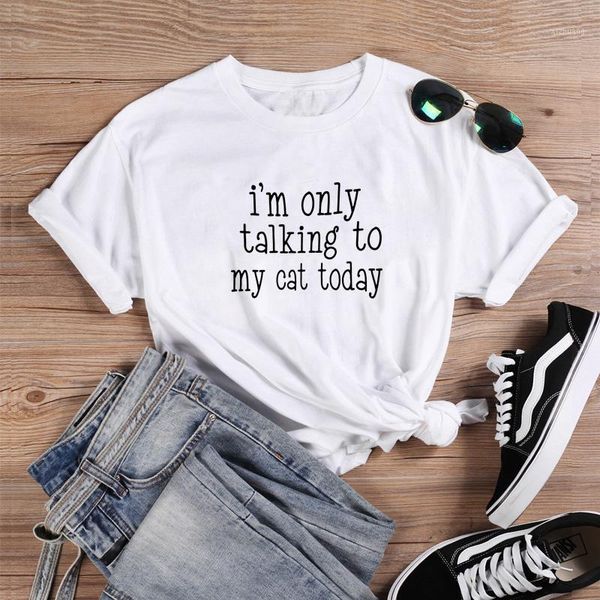 women's t-shirt cat shirt funny t women summer o-neck short sleeve casual tshirt cotton loose tee top, White
women's t-shirt cat shirt funny t women summer o-neck short sleeve casual tshirt cotton loose tee top, White