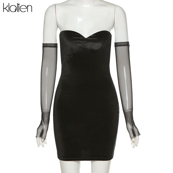 2021klalien fashion party beach birthday black strapless dress women new simple slim removable mesh sleeves female dress, Black;gray
2021klalien fashion party beach birthday black strapless dress women new simple slim removable mesh sleeves female dress, Black;gray