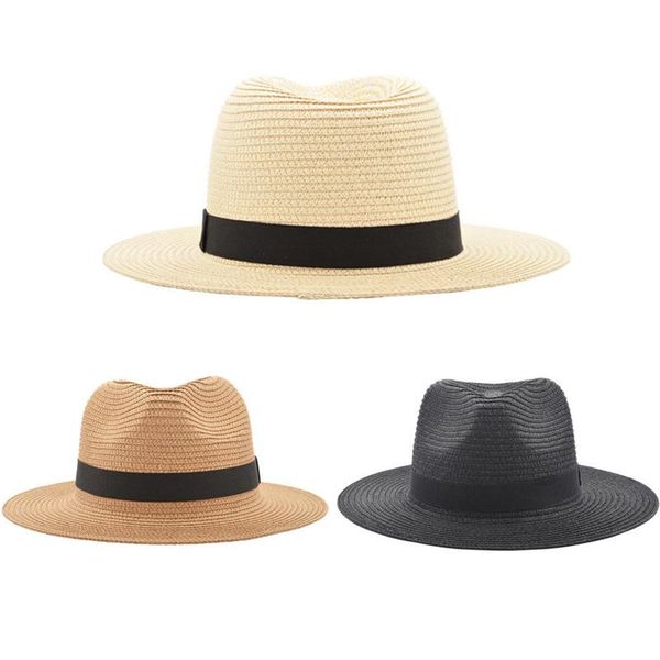 wide brim hats summer panama straw korean men women simple beach sun caps chapeu feminino, Blue;gray
wide brim hats summer panama straw korean men women simple beach sun caps chapeu feminino, Blue;gray