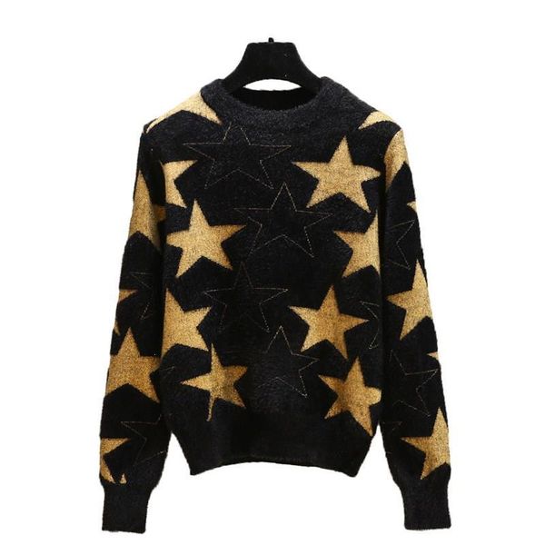 women's sweaters fashion 2021 black pullover sweater fleece loose slim print casual knitted, White;black
women's sweaters fashion 2021 black pullover sweater fleece loose slim print casual knitted, White;black