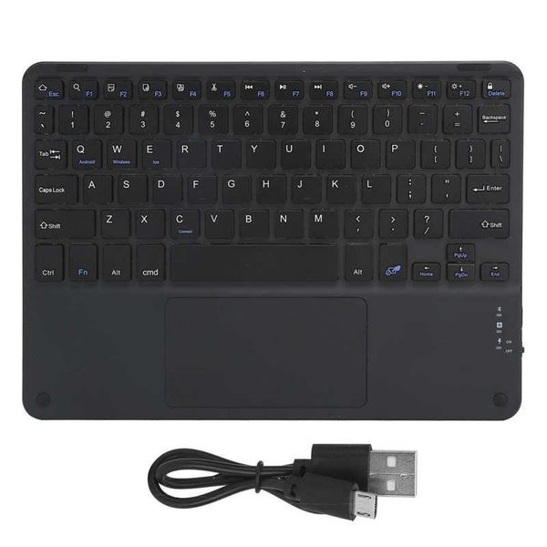keyboards 10in bluetooth wireless keyboard with touchpad portable untra-thin tablet for deskop computer lapsamrtphones 
keyboards 10in bluetooth wireless keyboard with touchpad portable untra-thin tablet for deskop computer lapsamrtphones